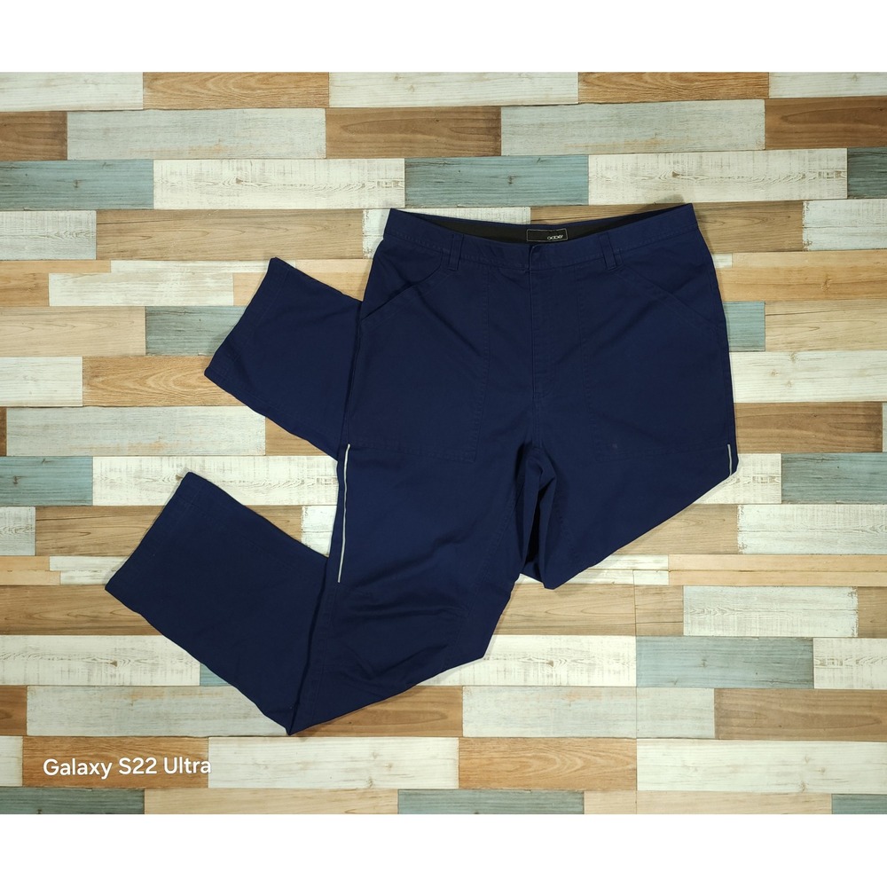 Oobe Mens Utility Performance Pants Navy Blue Reflective Stretch 36x34